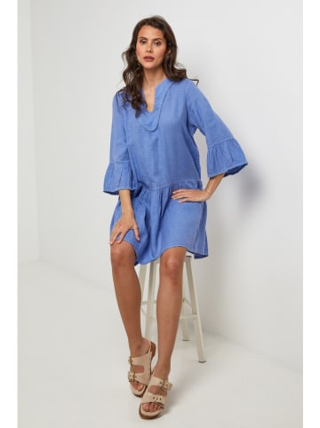 Lin Passion Leinen-Kleid in Blau