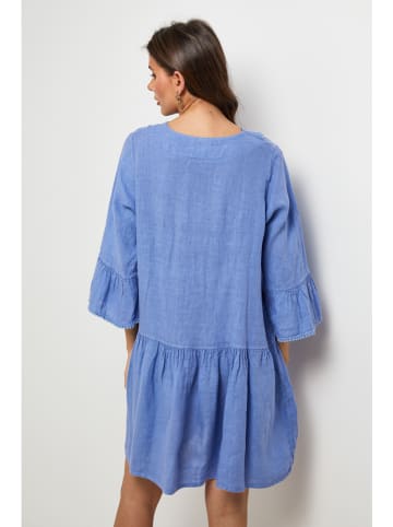 Lin Passion Leinen-Kleid in Blau