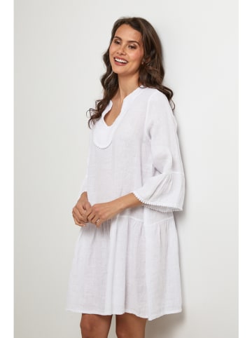 Lin Passion Leinen-Kleid in Weiß