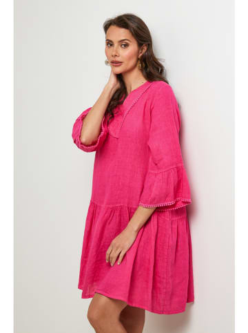 Lin Passion Leinen-Kleid in Pink