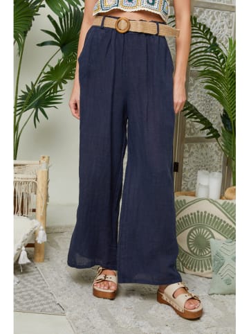 Lin Passion Leinen-Hose in Dunkelblau