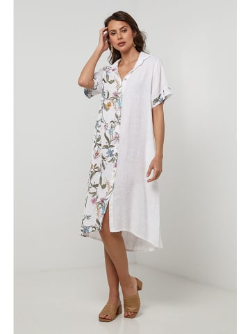 Lin Passion Leinen-Kleid in Weiß