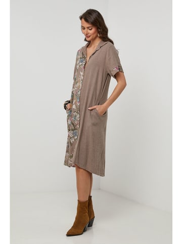 Lin Passion Leinen-Kleid in Hellbraun