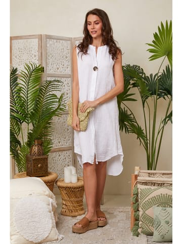 Lin Passion Leinen-Kleid in Weiß