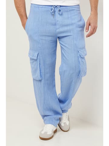 Lin Passion Leinen-Cargohose in Hellblau