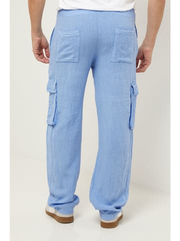 Lin Passion Leinen-Cargohose in Hellblau