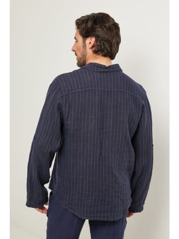 Lin Passion Lniana koszula w kolorze granatowym