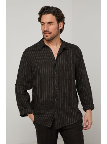 Lin Passion Linnen blouse zwart