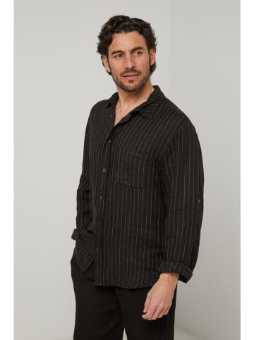 Lin Passion Leinen-Hemd in Schwarz