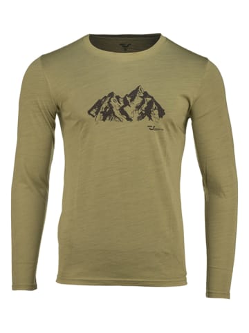Traunstein Sport Funktionslongsleeve "Bergwelt" in Oliv