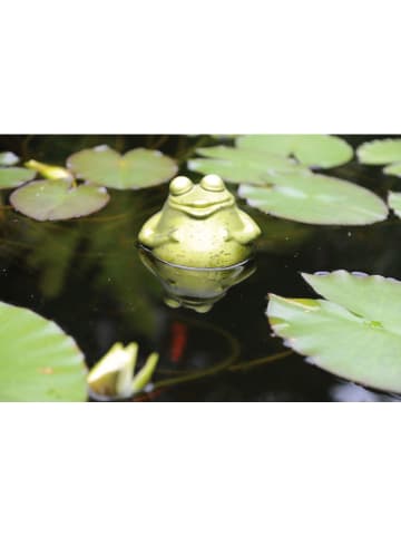 POSIWIO Teichdekoration ''Frosch'' in Grün - (B)12 x (H)13,5 x (T)10 cm