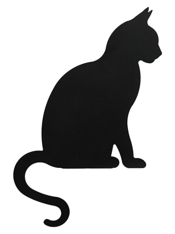 POSIWIO Garten-Wanddeko ''Katze'' in Schwarz - (B)25 x (H)42 x (T)3 cm