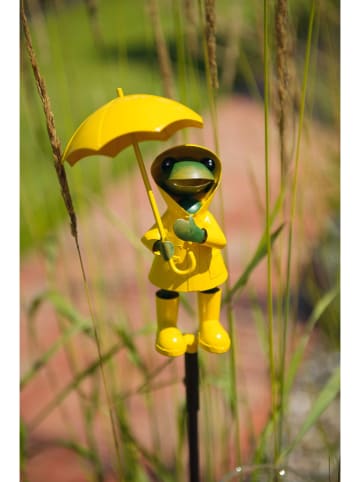 POSIWIO Gartenstecker ''Frosch'' in Gelb - (B)10 x (H)88 x (T)10 cm