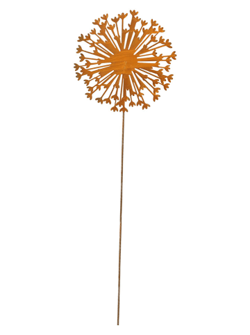 POSIWIO Gartenstecker ''Blüte'' in Rostrot - Ø 30 cm