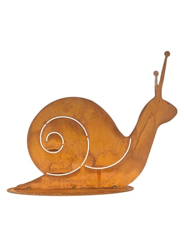 POSIWIO Gartendekoaufsteller ''Schnecke'' in Rostrot - (B)33 x (H)27 x (T)13 cm