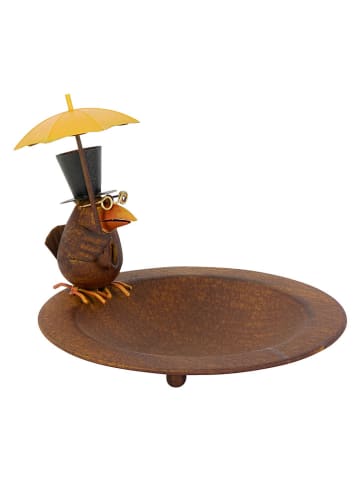 POSIWIO Vogelbad roestrood - (B)23 x (H)18,5 x (D)22 cm