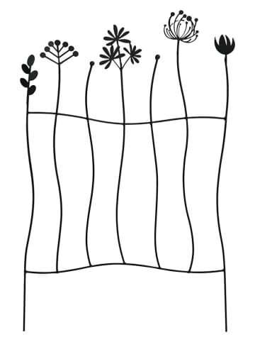 POSIWIO Latwerk ''Bloemen'' zwart - (L)69 x (B)44 cm