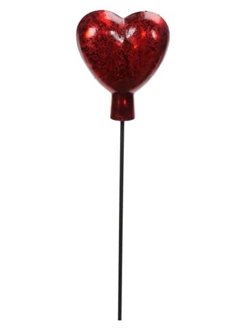 POSIWIO Gartenstecker ''Herz'' in Rot - (B)15 x (H)20 x (T)6 cm