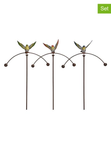 POSIWIO 3er-Set: Windspiele ''Vogel'' in Bunt - (B)41,5 x (H)114 x (T)14 cm