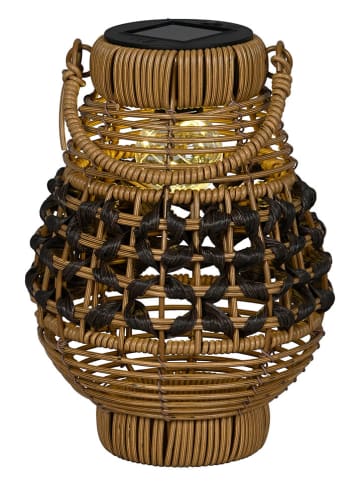 POSIWIO Solarny lampion LED w kolorze brązowym - wys. 24,5 x Ø 17,5 cm