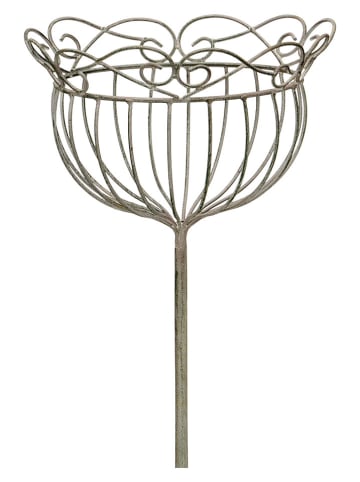 POSIWIO Gartenstecker ''Korb'' in Grau - (H)18 x Ø 25 cm