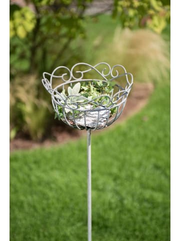 POSIWIO Tuinsteker ''Korb'' grijs - (H)18 x Ø 25 cm