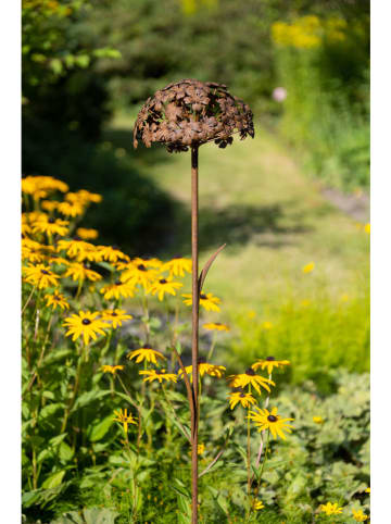 POSIWIO Dekoracja ogrodowa "Flower" w kolorze brązowym - wys. 118,5 x Ø 20 cm