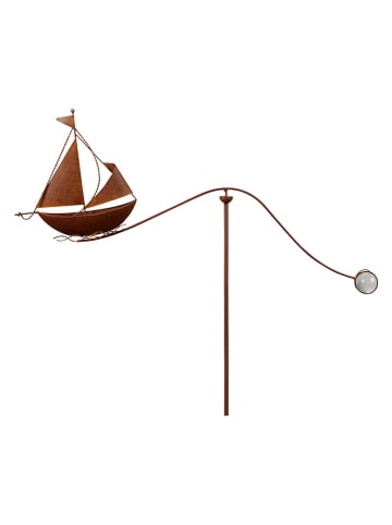POSIWIO Windspiel ''Segelboot'' in Rostrot - (B)77 x (H)28 x (T)5 cm