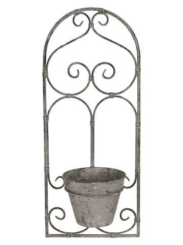 POSIWIO Wandblumentopf in Grau - (B)19 x (H)60,5 x (T)25 cm