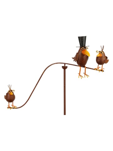 POSIWIO Dekoracja wietrzna "Bird" w kolorze ceglanym - 53 x 123 x 12 cm