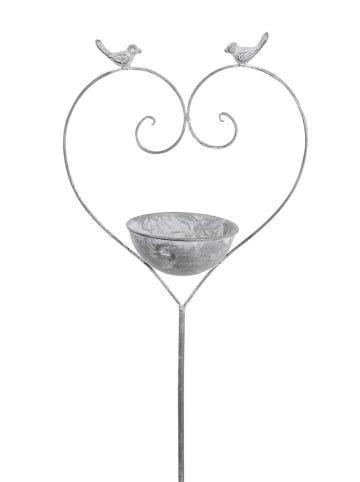 POSIWIO Vogelbad grijs - (B)30 x (H)32,5 x (D)13,5 cm