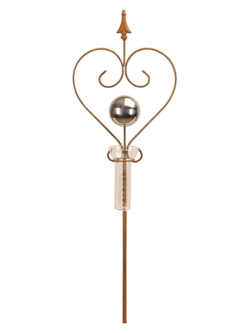 POSIWIO Dekoracja ogrodowa "Heart" w kolorze ceglanym - 29 x 159 x 12 cm