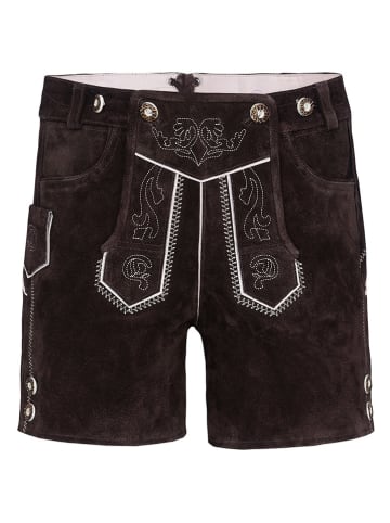 Edelnice Lederhose in Dunkelbraun