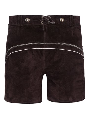 Edelnice Lederhose in Dunkelbraun