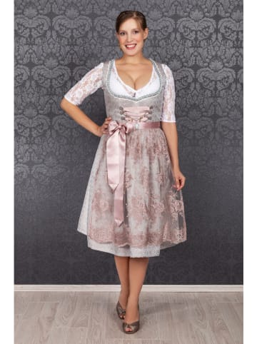 Edelnice Dirndl "Aurelie" in Altrosa/ Grau