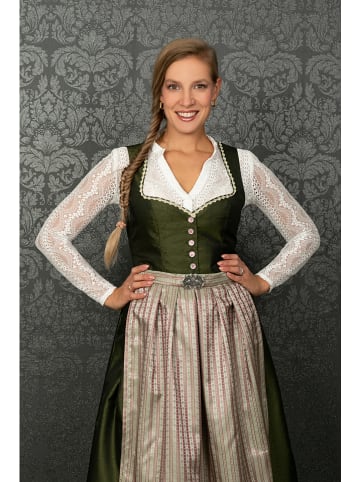Edelnice Dirndl "Adele" in Khaki/ Beige
