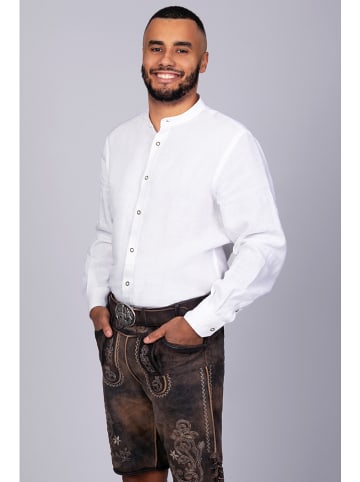 Edelnice Leinen-Trachtenhemd "Michael" in Weiß