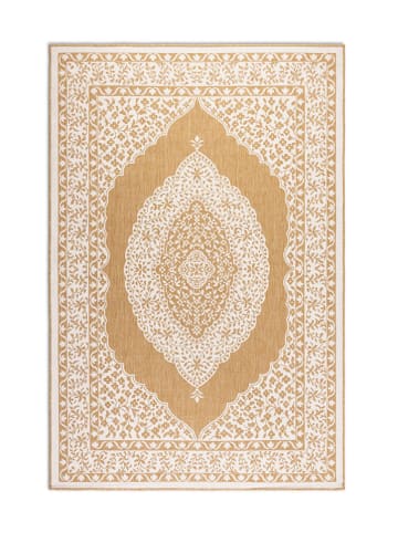 Elle Decoration Indoor-/ Outdoor-Teppich "Gemini" in Ocker/ Creme