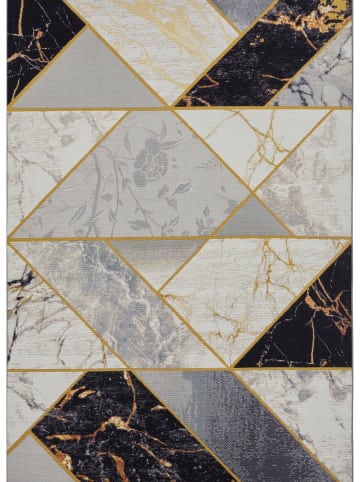 Hanse Home Indoor-/ Outdoor-Teppich "Flair" in Grau/ Schwarz/ Gold