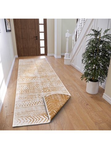 NORTHRUGS Outdoor-Wendeteppich "Biri" in Ocker/ Creme