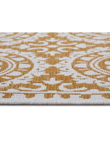 NORTHRUGS Dywan zewnętrzny "Jardin" w kolorze musztardowo-kremowym