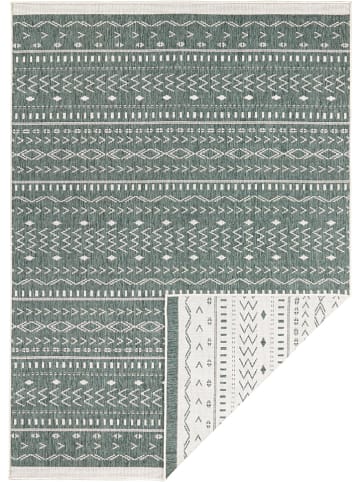 Hanse Home Indoor-/ Outdoor-Teppich "Kuba" in Grün/ Creme