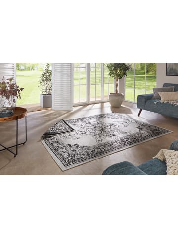 NORTHRUGS Indoor-/ Outdoor-Teppich "Borbon" in Schwarz/ Creme
