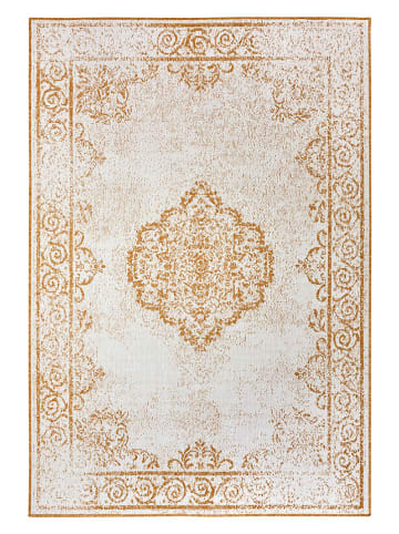 NORTHRUGS Omkeerbaar outdoortapijt "Cebu" okergeel/crème