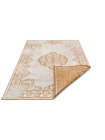 NORTHRUGS Outdoor-Wendeteppich "Cebu" in Ocker/ Creme