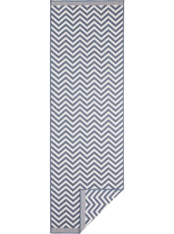NORTHRUGS Indoor-/outdoortapijt "Palma" blauw/crème