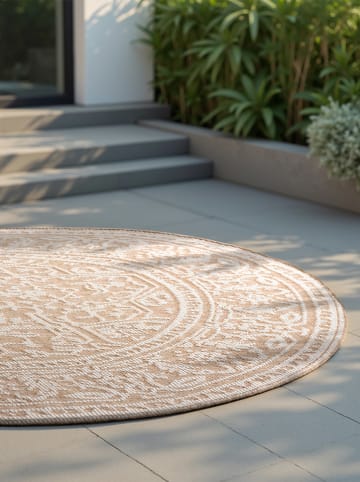 NORTHRUGS Outdoor-Wendeteppich "Kona" in Weiß/ Beige