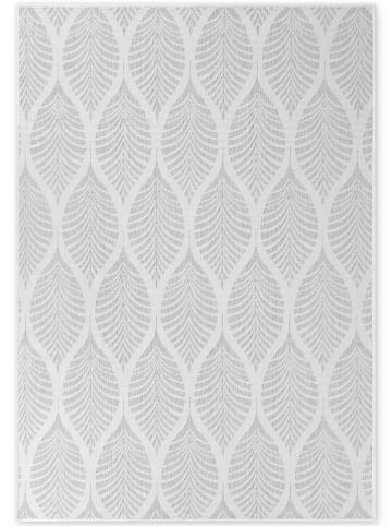NORTHRUGS Outdoor-Wendeteppich "Liora" in Grau/ Weiß