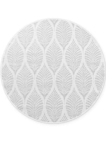 NORTHRUGS Outdoor-Wendeteppich "Liora" in Grau/ Weiß