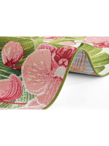 Hanse Home Indoor-/outdoortapijt "Flair" groen/lichtroze